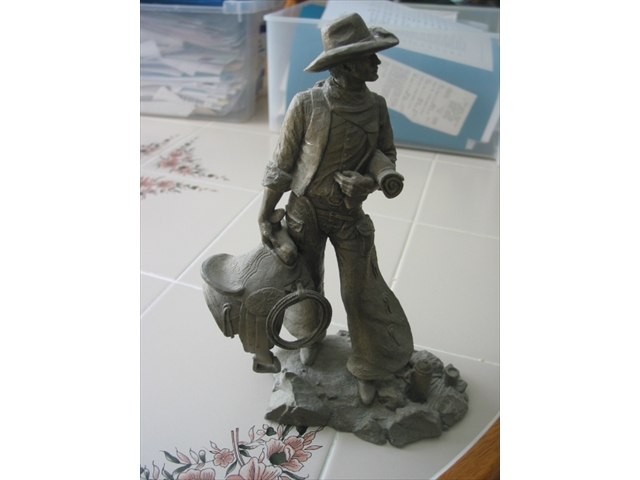 Pewter cowboy – the wrangler – Jim Ponter 1979 numbered – western heritage