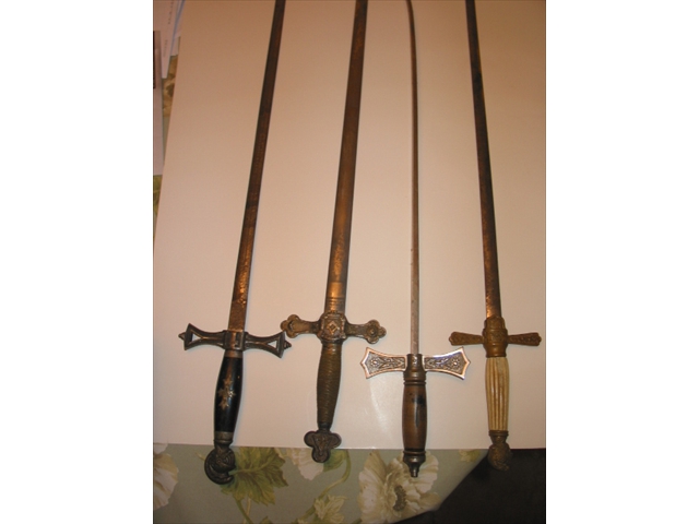 Masonic lodge swords