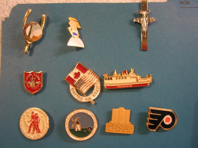 Assorted pin collection